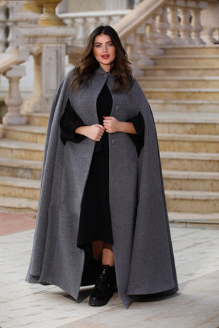 Wool Cape - Winter Heavy Coat - Special Design