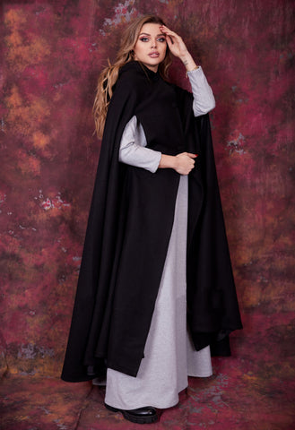 Wool Cape - Winter Heavy Coat - Special Design