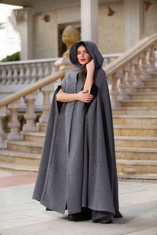 Wool Cape - Winter Heavy Coat - Special Design