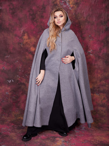 Wool Cape - Winter Heavy Coat - Special Design