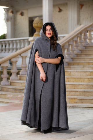 Wool Cape - Winter Heavy Coat - Special Design