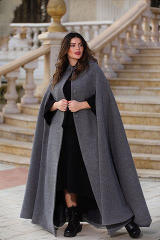 Wool Cape - Winter Heavy Coat - Special Design