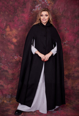 Wool Cape - Winter Heavy Coat - Special Design