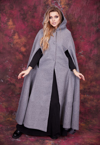 Wool Cape - Winter Heavy Coat - Special Design