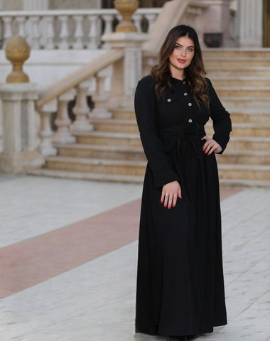 Maxi Linen Dress With Belt