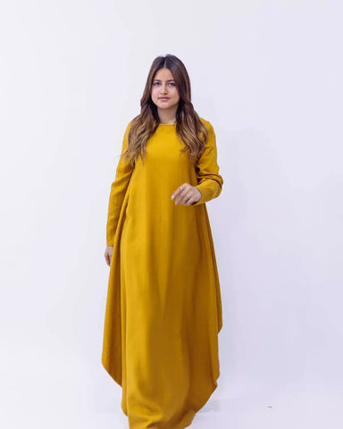 Relaxed Fit Linen Dress - Butterfly